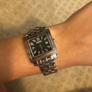 Authentic Silver Fendi Watch!